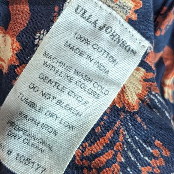 Ulla Johnson Delphine Floral Ruffle Jumpsuit Navy Blue Multi Women's Size 4 - Picture 11 of 12